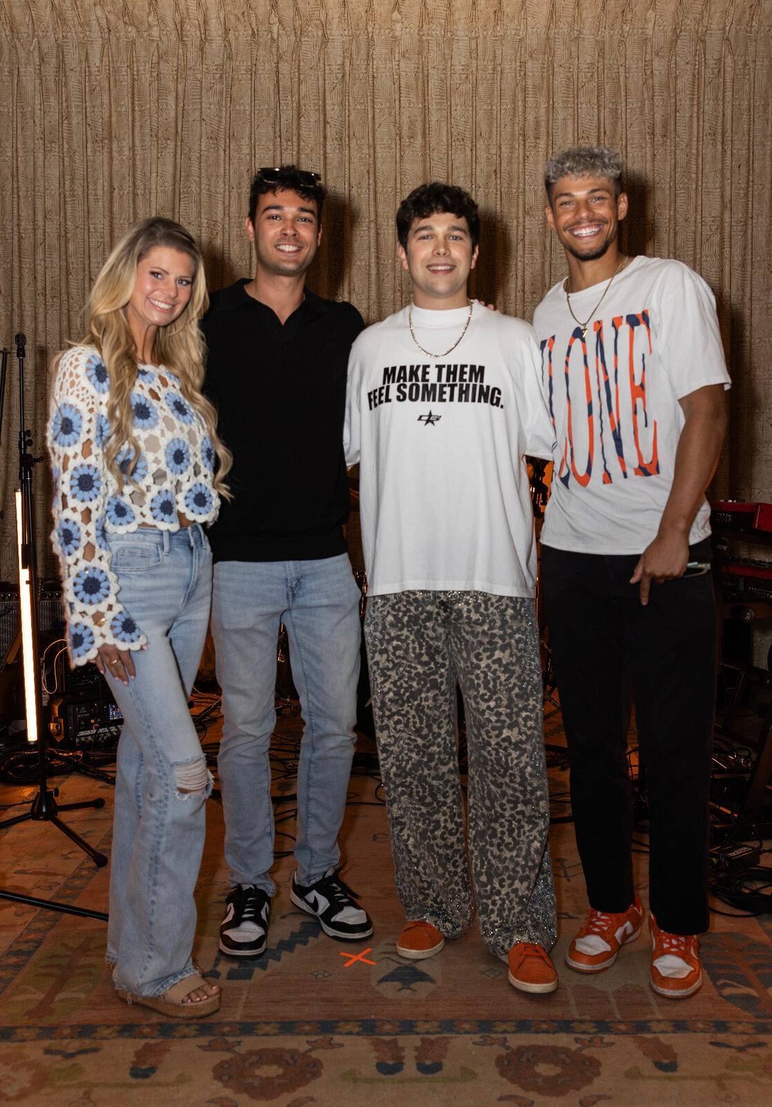 With Austin Mahone, Blaine McIntosh and Lydia Sims at Soho House